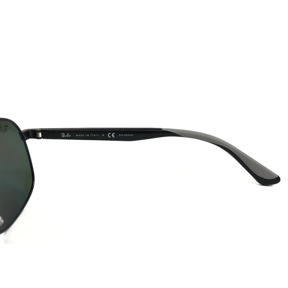 Ray-Ban Sunglasses RB3593 002/9A Black Aviators w/ Green Polarized Lenses 58 mm